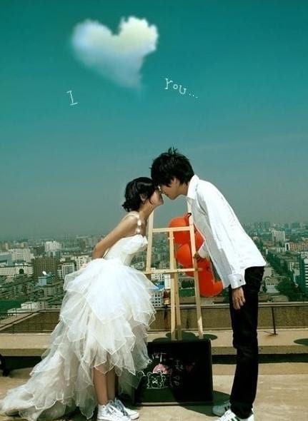 90后個性創意婚紗照 譜寫愛的純粹